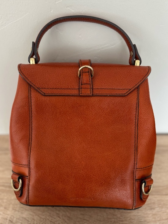 Divina Firenze Genuine Leather Orange 3 in 1 Purse Crossbody Backpack Italy main image 5